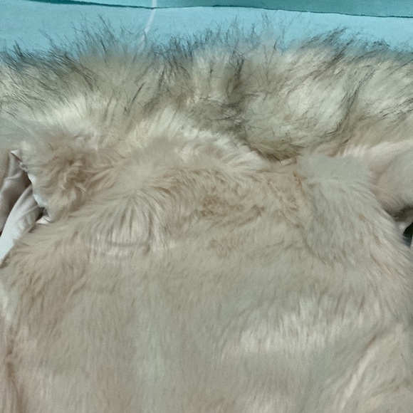 INC 2 in 1 faux fur vest - denim safari style  X-Small - Picture 5 of 16